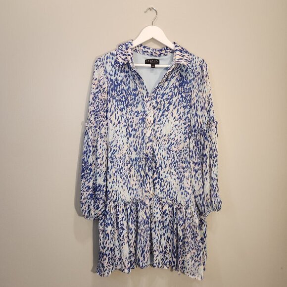 Laundry by Shelli Segal Dress Women's Long Sleeve Collar Button Down - Size 12 - Picture 1 of 6